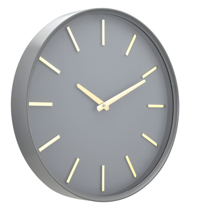 Reloj Redondo 36 Cm Gris Oxford/dorado | Otros | decoracion